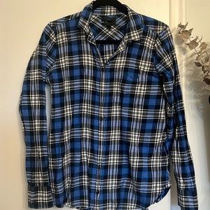 Blue Plaid flannel shirt j crew